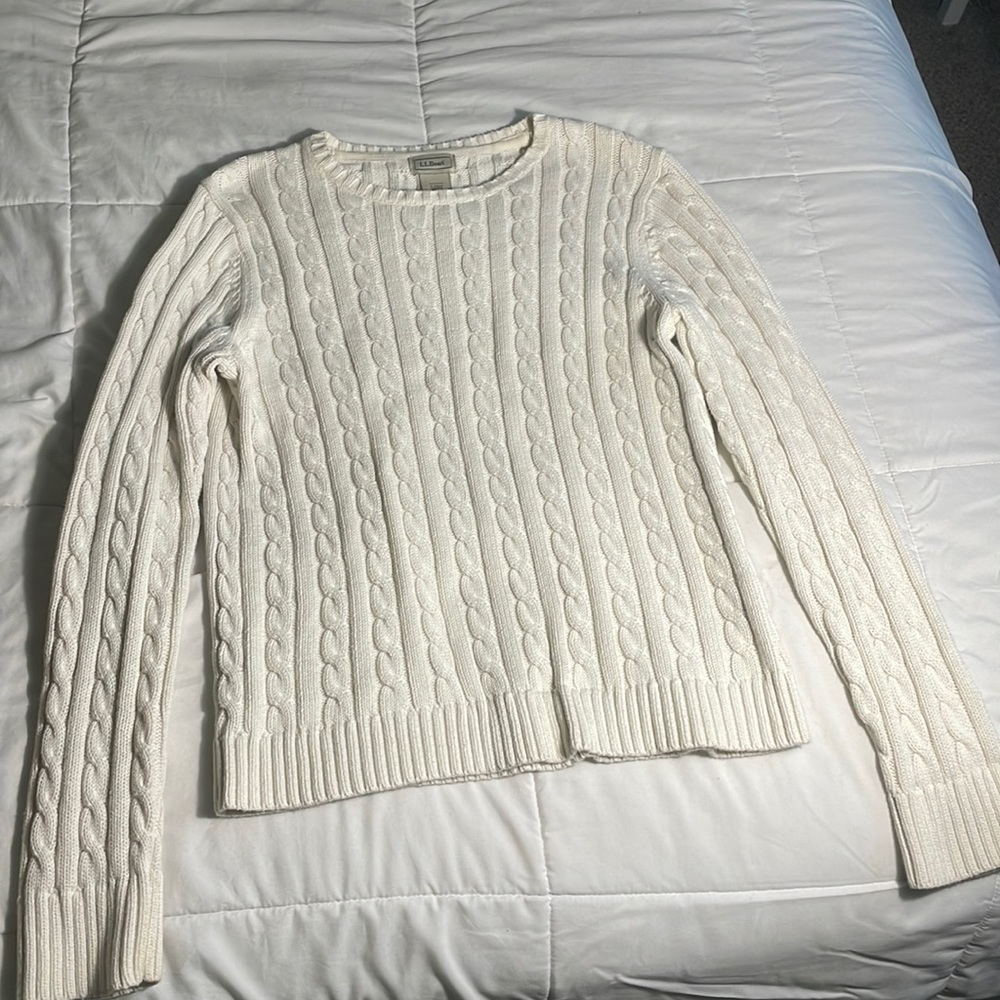 LL bean cream sweater